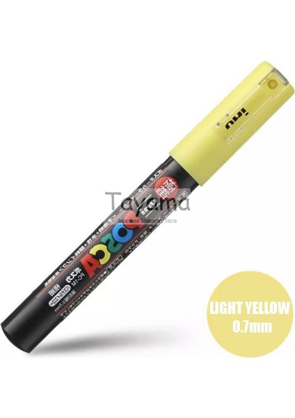 Açık Sarı Stil 1 Adet Uni Posca Pc-1m Boya Markörü- Ekstra Ince Mermi Ucu Sanat Marker Kalemler Su Bazlı 28 Renk Mevcuttur (Yurt Dışından)