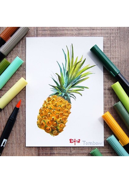 NO.761 Stili Professionl Tombow Ab-T Japaolors Sanat Fırça Kalem Çift Kafaları Su Renk Marker Kalem Çizim Boyama Kırtasiye Için (Yurt Dışından)