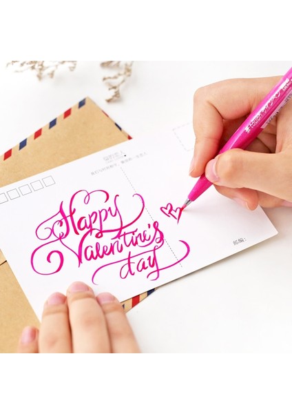 Yeni S2X Stili 1 Adet Japonya Flourecial Kalem Pentel Fırça Kalem Renk Işaretleyici Kalem Boyama Sanat Scrapbooking Malzemeleri Okul Kırtasiye (Yurt Dışından) indirimleri