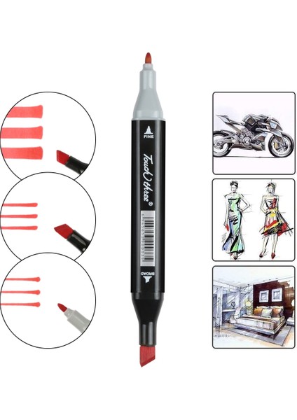 NO.169 Tarzı 40 Renk Marker Kalemler Çift Uçlu Renkli Sanatçı Işaretleyiciler Sanat Kroki Boyama Kitapları Için Profesyonel Boyama Manga ve Tasarım (Yurt Dışından)