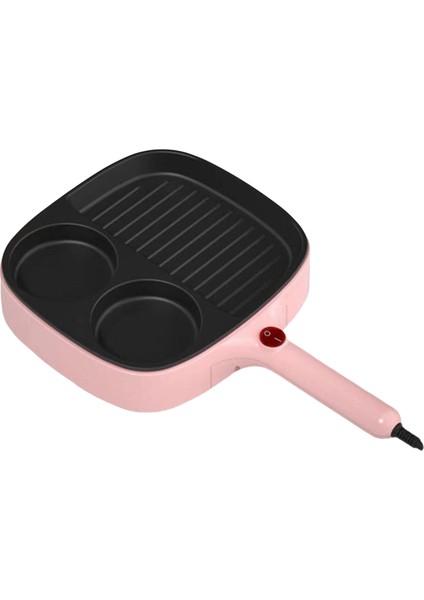 3'ü 1 Arada Elektrikli Omlet Tavası Barbekü Tavası Elektrikli Pişirici Çok Işlevli Yapışmaz Sıcak Tencere Yemek Buharlayıcı Ab Fişi B (Yurt Dışından)