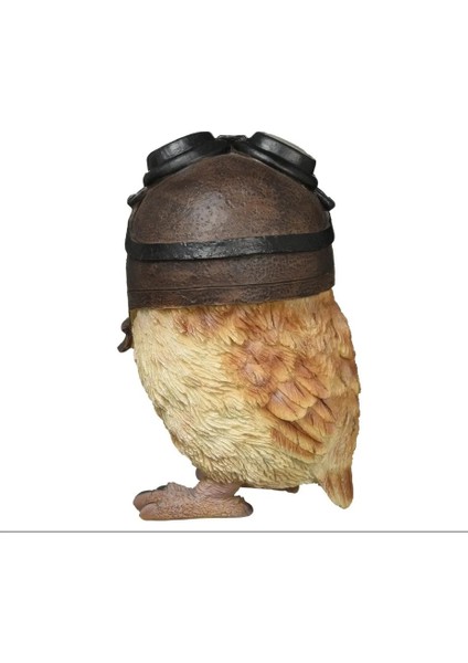 Baykuş Pilot Girl Kız Polyresin Dekoratif Obje Biblo 8,5 x 8,5 x 13,7 cm Gerçekçi 1 Adet fırsatları