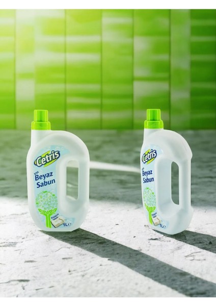 Sıvı Beyaz Sabun 1 lt & Cetris Solveco 2'li Yüksek Performanslı Leke Sökücü ve Yüzey Temizleyici Set