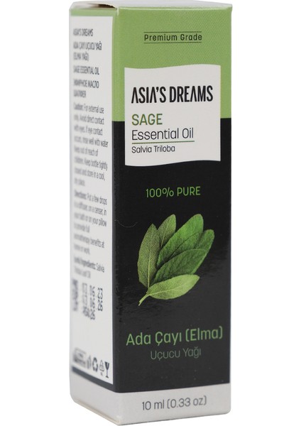 Asia's Dreams Acı Elma Adaçayı Uçucu Yağı 10 ml