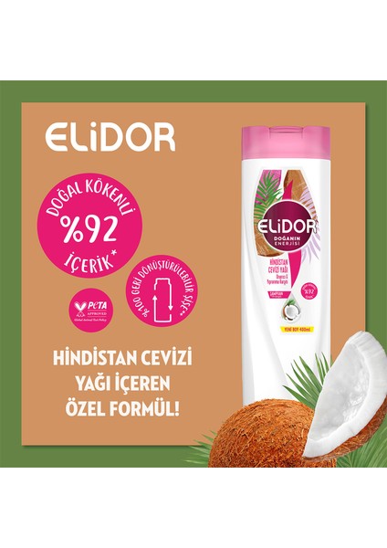Doğanın Enerjisi Hindistan Cevizi Yağı Onarıcı Saç Bakım Seti 400 ml + 350 ml