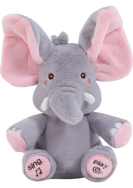 30CM Sevimli Mamut Fil Yaratıcı Utangaç Dumbo Müzik Çocuk Elektrikli Peluş Oyuncak (Yurt Dışından)