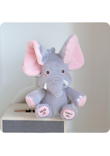 30CM Sevimli Mamut Fil Yaratıcı Utangaç Dumbo Müzik Çocuk Elektrikli Peluş Oyuncak (Yurt Dışından) modelleri