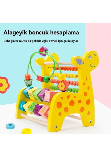 Ahşap Karikatür Hayvan Sarma Boncuk Çocuk Erken Eğitim Zeka Blokları Bebek Eğitici Oyuncaklar (Yurt Dışından) modelleri
