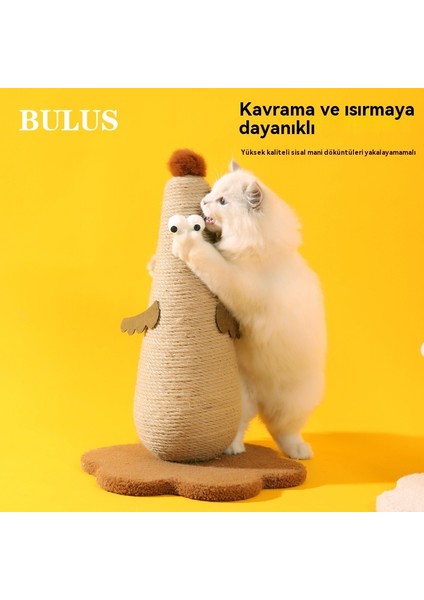 Kedi Tırmalama Ayağı Küçük Sevimli Tavuk Dikey Kedi Tutucu Dayanıklı Kedi Tırmanma Rafı Evcil Hayvan Oyuncak (Yurt Dışından)