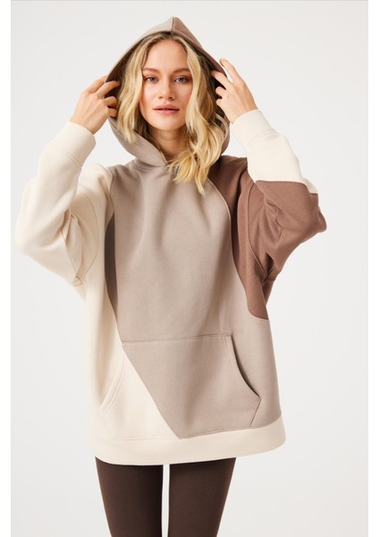 Aura Oversize Sweatshirt Kahverengi