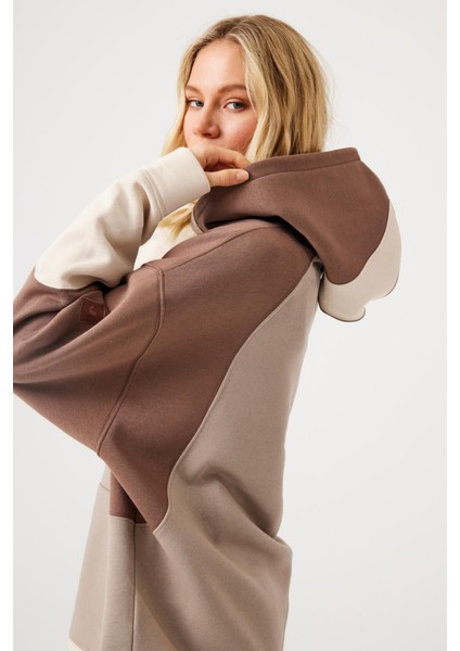 Aura Oversize Sweatshirt Kahverengi