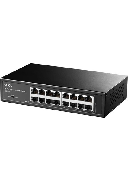 GS1016 16 Port 10/100/1000 Yonetılemez Rack Mount Swıtch Metal Kasa