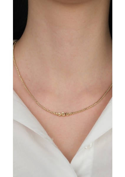 14 Ayar Altın Toplu Dorikalı Kolye modelleri