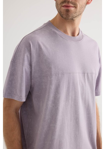 Erkek Pamuklu Yıkamalı Kısa Kollu T-Shirt fiyatları