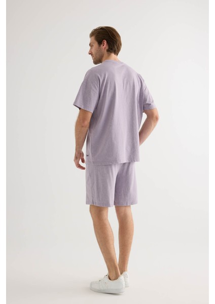 Erkek Pamuklu Yıkamalı Kısa Kollu T-Shirt fırsatları