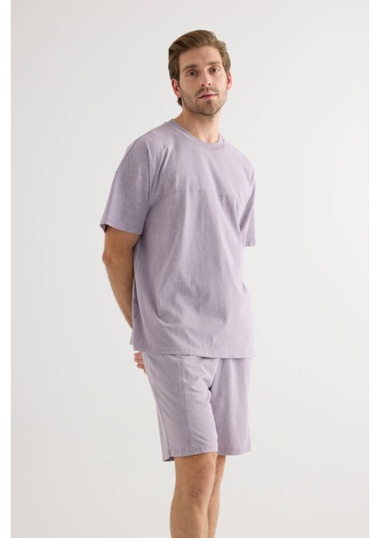 Erkek Pamuklu Yıkamalı Kısa Kollu T-Shirt indirimleri