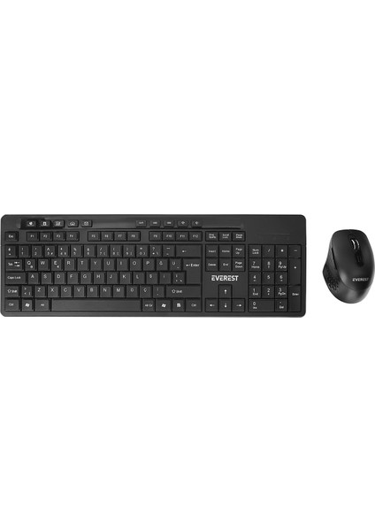 Km-510 Kablosuz Q Multimedia Klavye + Mouse Set Siyah