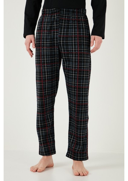 Ekoseli Cepli Beli Lastikli % 100 Pamuk Regular Fit Pijama Takımı Erkek Pijama Takımı 6572001
