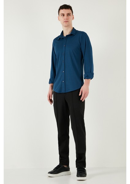 Pamuklu Regular Fit Düz Yaka Gömlek Erkek Gömlek CF25S119628