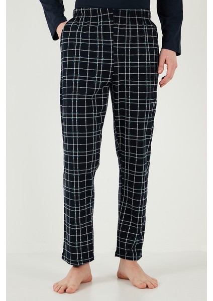 Ekoseli Cepli Beli Lastikli % 100 Pamuk Regular Fit Pijama Takımı Erkek Pijama Takımı 6572001