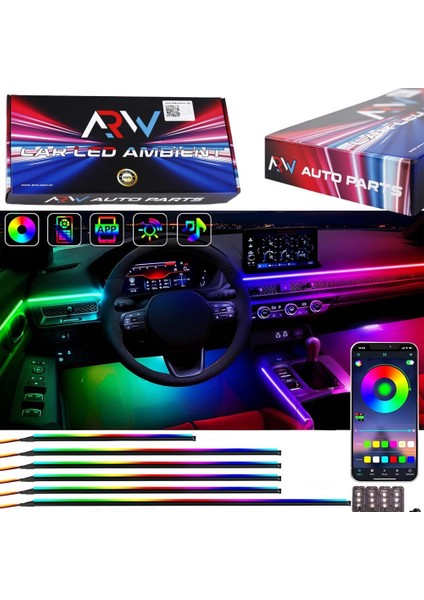 Honda Civic Fc5 64 Renk 210 Mod Animasyonlu Araç Içi Ambiyans Fs