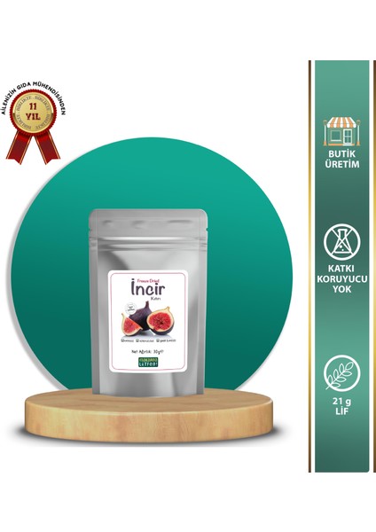 İncir Kuru Meyve Cipsi Dondurularak Kurutulmuş Freeze Dried Meyve Kıtırı (30 g)