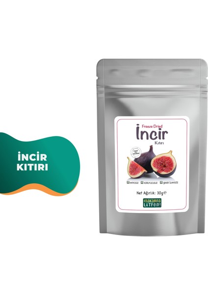 İncir Kuru Meyve Cipsi Dondurularak Kurutulmuş Freeze Dried Meyve Kıtırı (30 g)