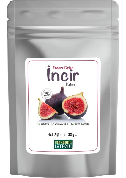 İncir Kuru Meyve Cipsi Dondurularak Kurutulmuş Freeze Dried Meyve Kıtırı (30 g)