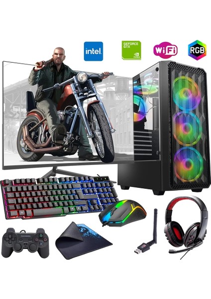 I5 12400F 16GB Ddr4 1tb M2 4gb GTX1650 24" Mon. Oyun Bilgisayarı (Gaming Set)