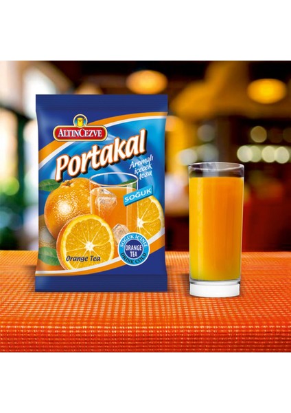 Şeftali-Karadut-Limon-Portakal Toz İçecek Soğuk - 450 gr - 4lü Paket fırsatları