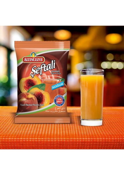 Şeftali-Karadut-Limon-Portakal Toz İçecek Soğuk - 450 gr - 4lü Paket indirimleri