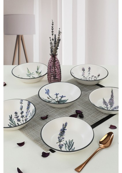 Çiçek Bahçesi Yemek Tabağı 18 Cm 6 Adet