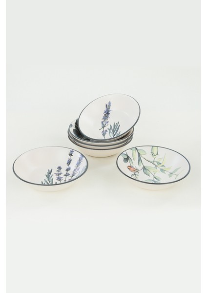Çiçek Bahçesi Yemek Tabağı 18 Cm 6 Adet