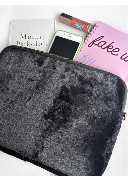 13-13.3-14 Inch Peluş Macbook, Laptop Çantası, Toscase (Askısız) 36X26CM