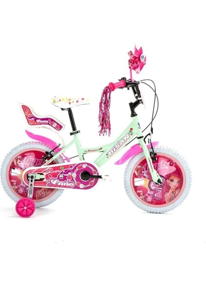 Rose-24 Kız Çocuk Bisikleti 26CM V 16 Jant Mint Yeşil Pembe
