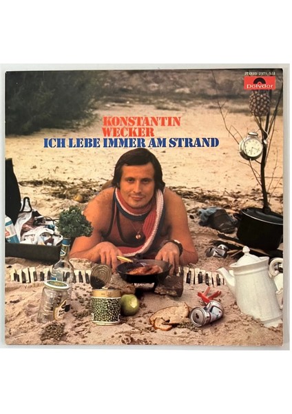 Konstantin Wecker Ich Lebe Immer Am Strand Lp Plak (Orjinal 1974 Alman Baskı)