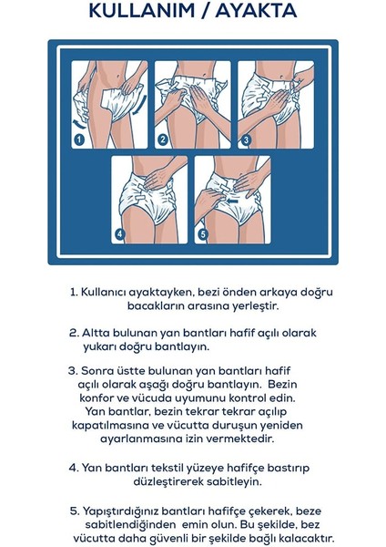 Maxi Bel Bantlı Hasta Bezi 8 Damla Large Büyük Boy L Beden 30'lu 3 Paket 90 Adet modelleri