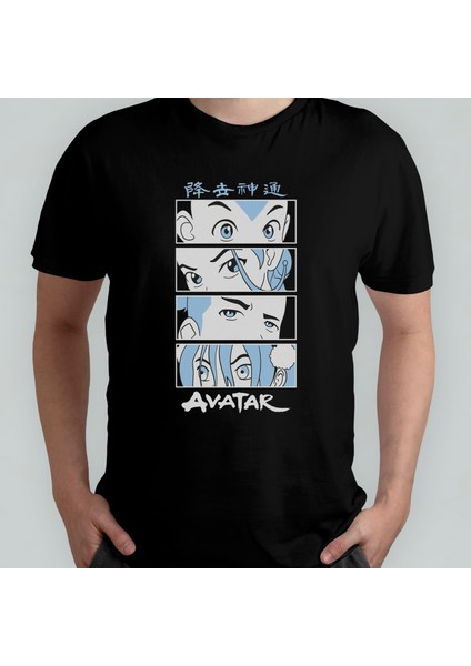 Avatar The Last Airbender Unisex %100 Pamuklu Bisiklet Yaka T-Shirt Model 1