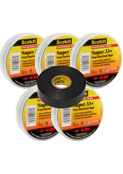 Scotch 33+ Elektrik İzolasyon Bandı 5 Adet 19 mm x 20MT