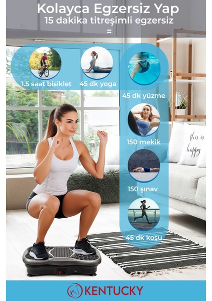 Majesty 3D 5 Programlı Titreşimli Spor Kondisyon Fitness Egzersiz Aleti Vipration Plate fırsatları