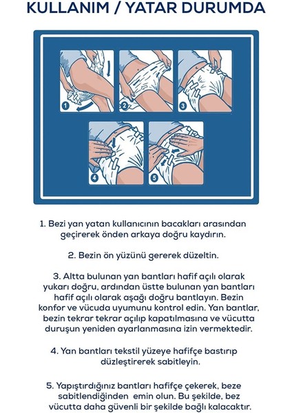 Maxi Bel Bantlı Hasta Bezi 8 Damla Xlarge En Büyük Boy Xl Beden 30'lu 6 Paket 180 Adet modelleri