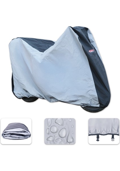 Universal Büyük Boy Motosiklet Brandası Gri