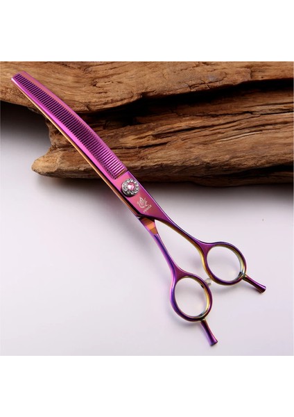 Evcil Hayvan Makası Metal Tarak Hediye, 7.25 Inç Kavisli V Şeklinde Evcil Hayvan Bakım Makası Yüksek Kaliteli Evcil Hayvan7.25 V Şeklinde Mor7.25 V Fenıce CW02-72566 modelleri