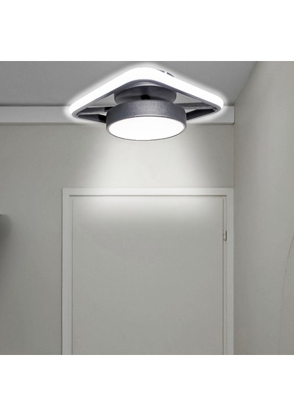 Alen Tekli Siyah Enerji Tasarruflu Modern LED Avize Çocuk Odası Koridor Giyinme Odası Giriş