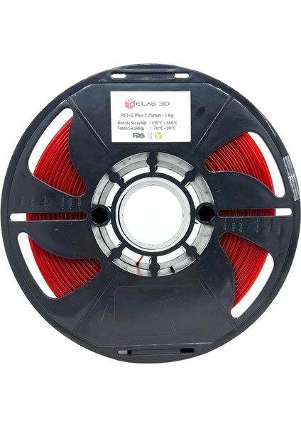 PETG Plus Filament Kırmızı 1.75MM 1kg