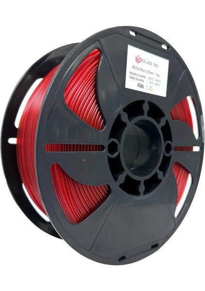 PETG Plus Filament Kırmızı 1.75MM 1kg