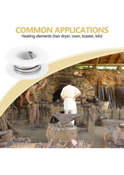 Isıtma Elemanları Için 7.5m 24.6ft 0.2X3MM Nikrom Düz Isıtıcı Teli (Yurt Dışından) modelleri