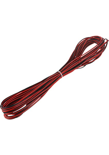 22 Ölçer 15 M Kırmızı Siyah Zip Tel Awg Kablo Güç Topraklama Örgülü Bakır Araba (Yurt Dışından)