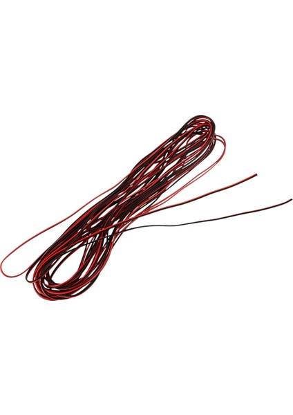 22 Ölçer 15 M Kırmızı Siyah Zip Tel Awg Kablo Güç Topraklama Örgülü Bakır Araba (Yurt Dışından)