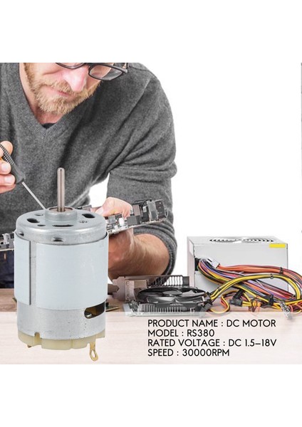 RS380 Dc 1.5-18V 30000RPM Mikro Motor 38X28MM Rc Model Oyuncaklar Dıy, Gümüş (Yurt Dışından) fırsatları